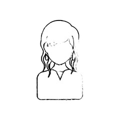Young woman profile icon vector illustration graphic design