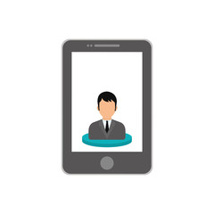 Mobile smartphone technology icon vector illustration graphic design