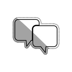 Chat bubble speakbox icon vector illustration graphic design