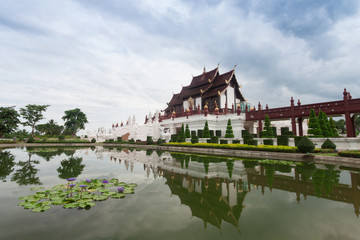 Fototapeta na wymiar Chiang Mai, Thailand at Royal Flora Ratchaphruek Park.