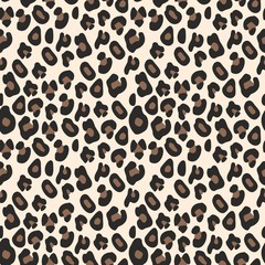 Leopard pattern. Seamless vector background