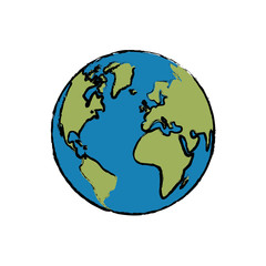 Isolated world earth icon vector illustration graphic design
