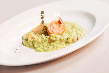 risotto with shrimps