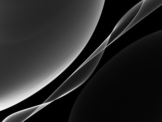 Abstract black and white Smooth wave line 