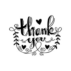 Fototapeta premium Thank you hand lettering.