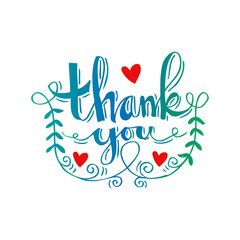 Thank you hand lettering.