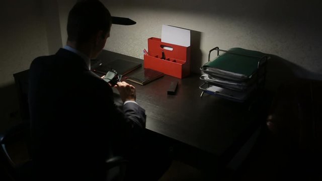 corruption, bribery and fraud concept - close up of businessman taking money