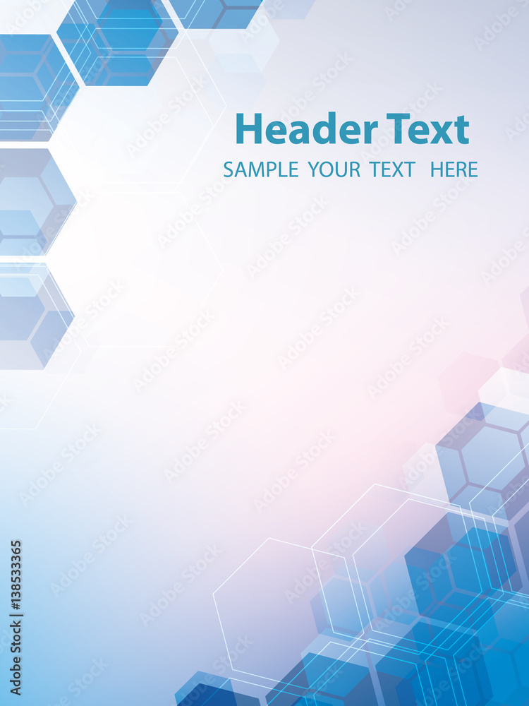 Canvas Prints vector abstract geometric background. template brochure design. blue hexagon shape