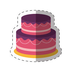 cake dessert party shadow vector illustration eps 10