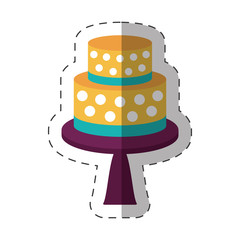 cake dessert decorative shadow vector illustration eps 10