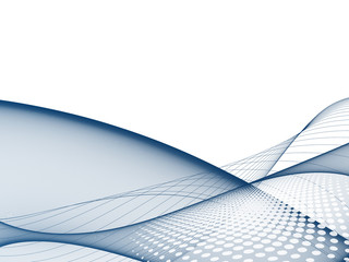 Abstract blue Smooth wave line 