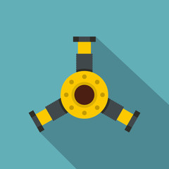 Round mechanic detail icon, flat style