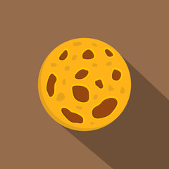 Dead planet icon, flat style