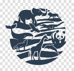 Icon  animal silhouettes black