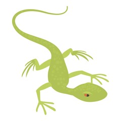 Little lizard icon, cartoon style
