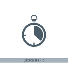 Fototapeta premium stopwatch icon, vector illustration. Flat design style