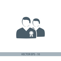 leader icon, vector illustration. Flat design style 