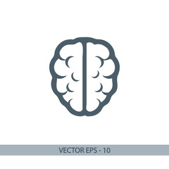 brain icon, vector illustration. Flat design style