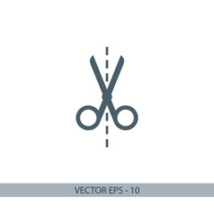 Scissors icon, vector illustration. Flat design style
