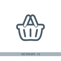 basket  icon, vector illustration. Flat design style