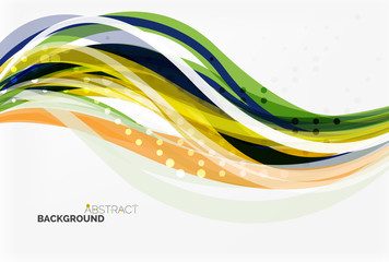 Colorful flowing wave abstract background