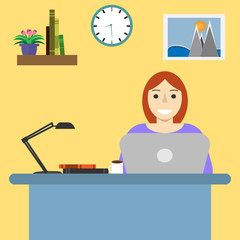 Woman programmer at work