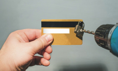 hacking credit card fraud drills padlock