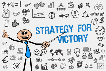 Strategy for Victory / Mann mit Symbole