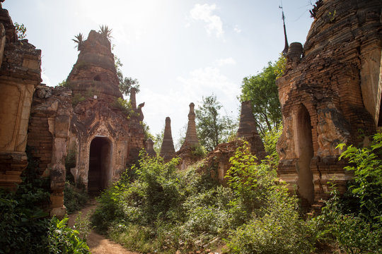 Inthein temples (Indein), Inle Lake, Myanmar
