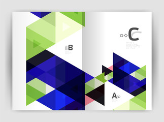 Modern business brochure or leaflet print cover template