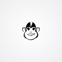 Illustration Head Monkey Mascot 