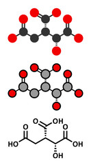 Isocitric acid molecule.