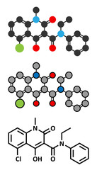 Laquinimod multiple sclerosis drug molecule.