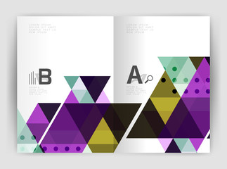 Modern triangle print template