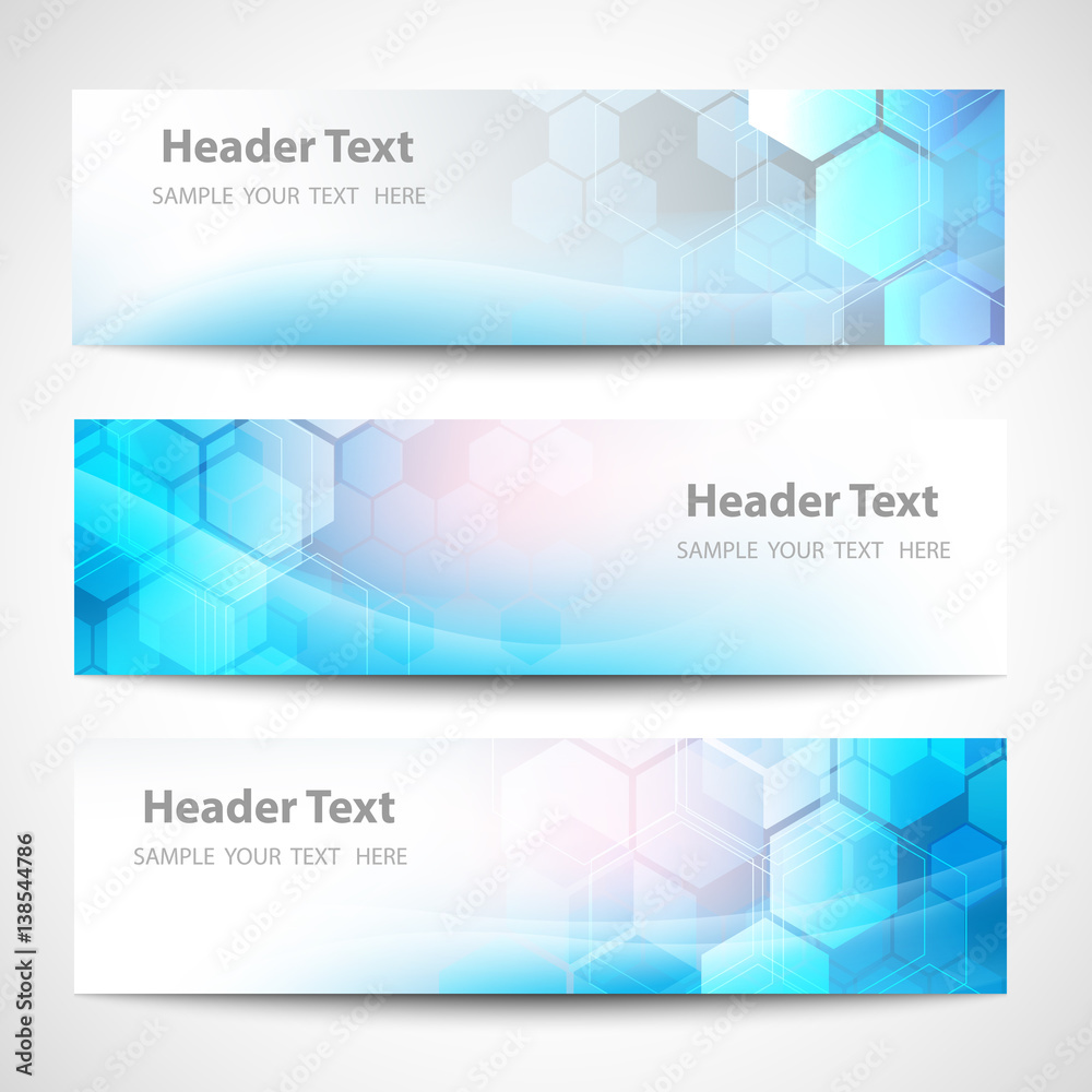 Canvas Prints vector banner abstract geometric background. template brochure design. blue hexagon shape