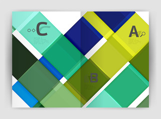 Obraz premium Vector modern geometrical a4 flyer brochure template