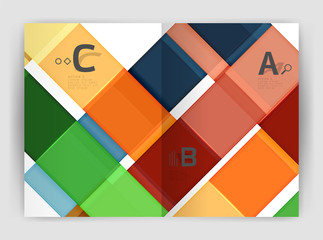 Obraz premium Squares and rectangles a4 brochure template