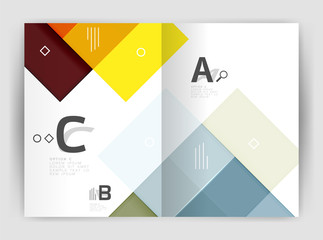 Vector modern geometrical a4 flyer brochure template
