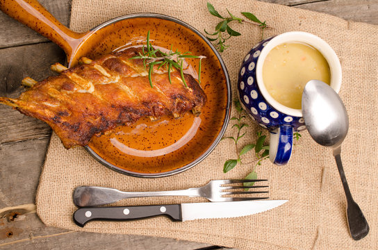 Gegrillte Schweinerippe