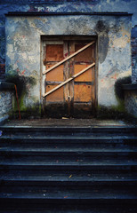 Closed Old Building and Stairs