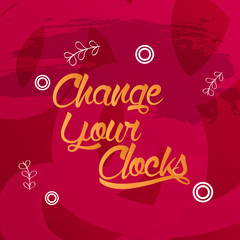 Daylight Savings Time with Clock Concept