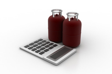 Gas cylinder and calculator