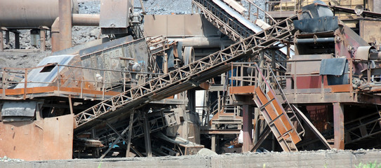 Industrial equipment in quarry 