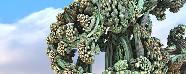 Fototapeta premium 3D illustration artwork of virtual scenery