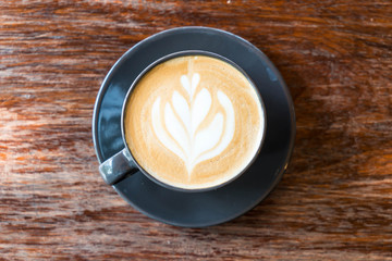 hot latte coffee cup