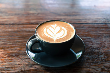 hot latte coffee cup