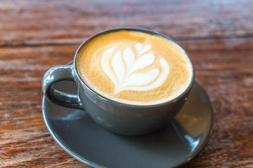 hot latte coffee cup