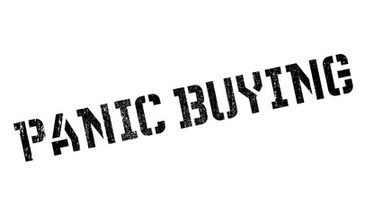 Panic Buying rubber stamp. Grunge design with dust scratches. Effects can be easily removed for a clean, crisp look. Color is easily changed.