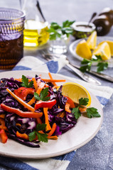 Salad of raw vegetables