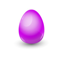 Easter Decorated Colorful Egg Holiday Symbols Greeting Card Flat Vector Illustration